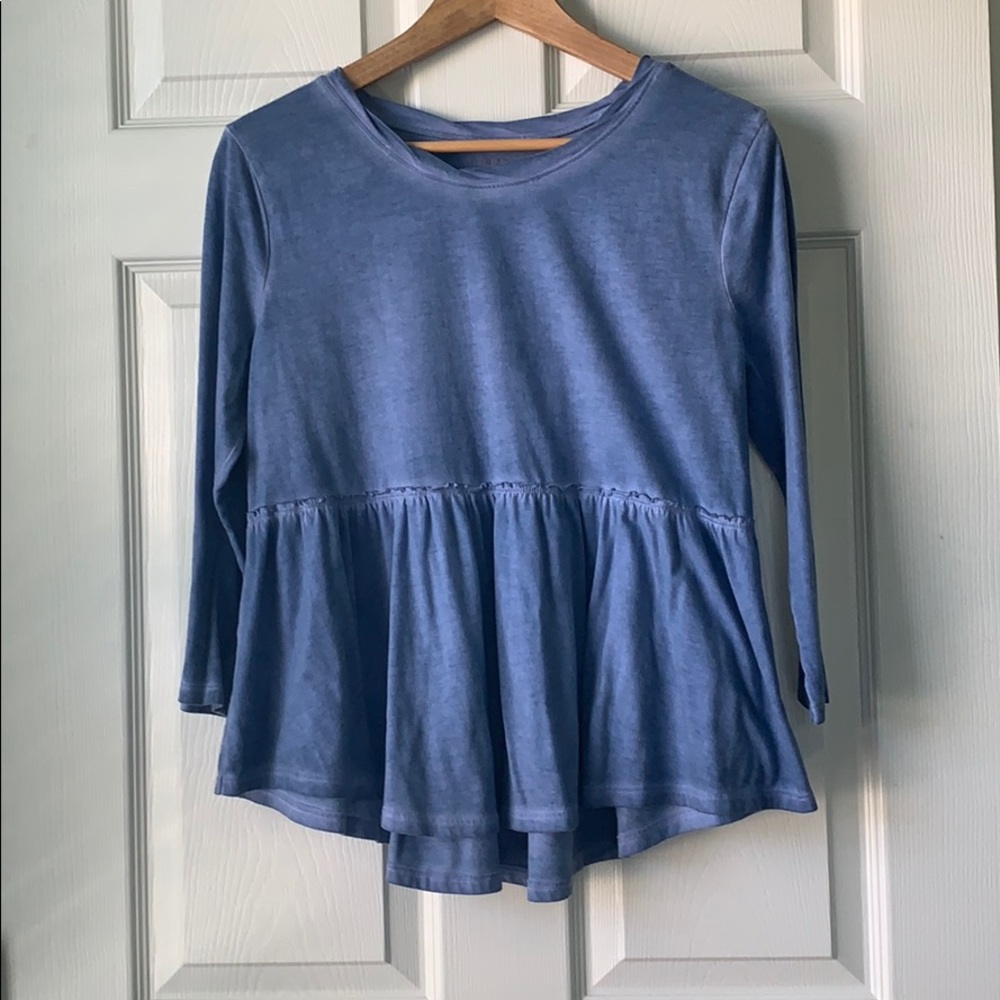 Arizona Jean Co Long Sleeve Peplum Tee